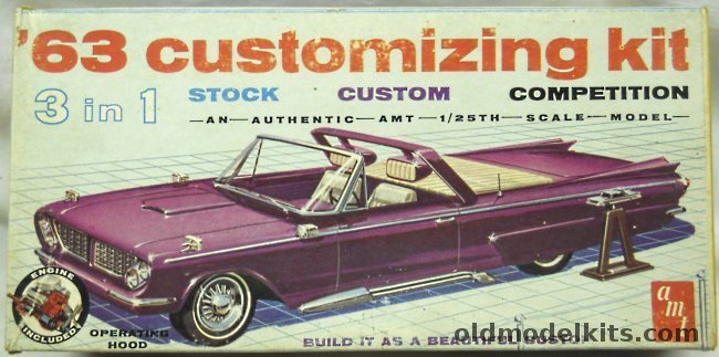 AMT 1/25 1963 Pontiac Tempest Convertible 3 in 1 - Stock / Custom / Competition, 05-613-149 plastic model kit
